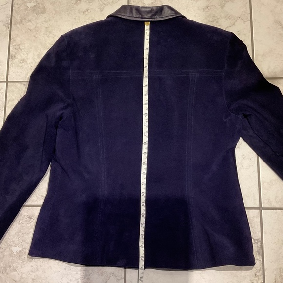 Danier Genuine Suede and Leather Purple Jacket Size Large - Picture 12 of 16